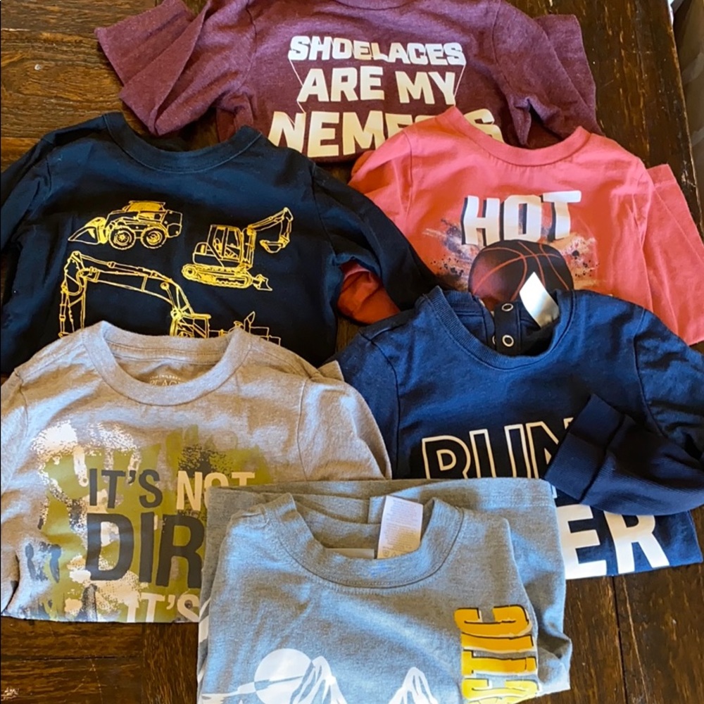 2T boy long sleeve shirt bundle of 5